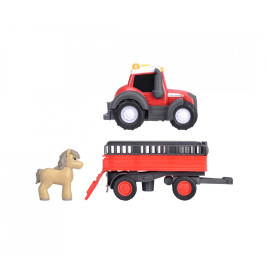 ABC Massey Ferguson Traktor mit Anhänger & Pferd – Licht & Sound für Kinder ab 1 Jahr