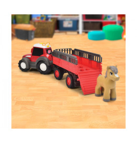 ABC Massey Ferguson Traktor mit Anhänger & Pferd – Licht & Sound für Kinder ab 1 Jahr