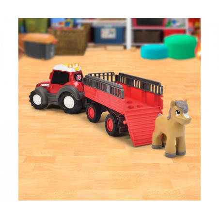 ABC Massey Ferguson Traktor mit Anhänger & Pferd – Licht & Sound für Kinder ab 1 Jahr