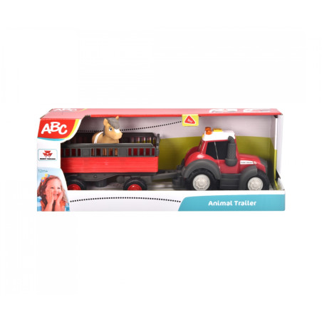 ABC Massey Ferguson Traktor mit Anhänger & Pferd – Licht & Sound für Kinder ab 1 Jahr