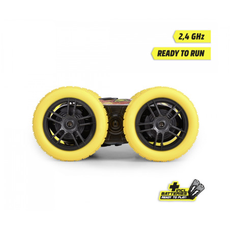 Dickie Toys RC Fire 'n Frost Flippy – Stuntauto mit 360° Flips & Licht | Bis 8 km/h | Ab 6 Jahren