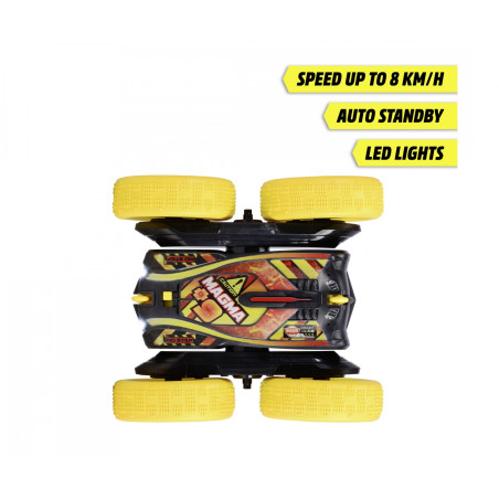 Dickie Toys RC Fire 'n Frost Flippy – Stuntauto mit 360° Flips & Licht | Bis 8 km/h | Ab 6 Jahren