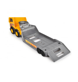 Dickie Toys Volvo Truck Team mit Anhänger & Radlader | Licht, Sound, Try Me | 32 cm