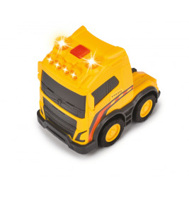 Dickie Toys Volvo Truck Team mit Anhänger & Radlader | Licht, Sound, Try Me | 32 cm