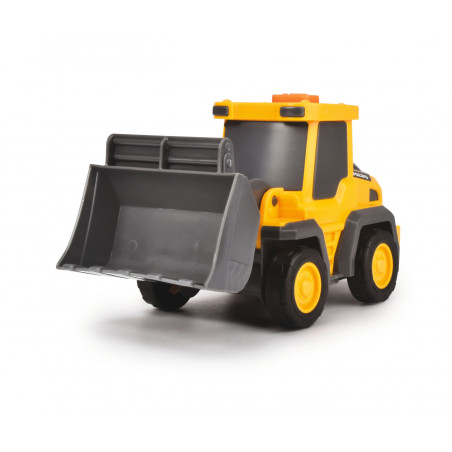 Dickie Toys Volvo Truck Team mit Anhänger & Radlader | Licht, Sound, Try Me | 32 cm