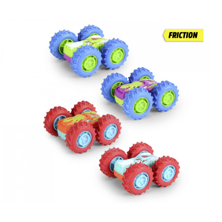 Dickie Toys Monster Flippy Auto – Flipt & dreht 180° bei Hindernissen – 4-fach sortiert (ab 3 J.)