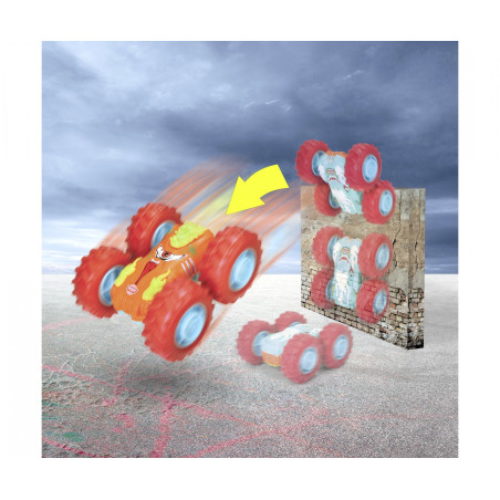 Dickie Toys Monster Flippy Auto – Flipt & dreht 180° bei Hindernissen – 4-fach sortiert (ab 3 J.)