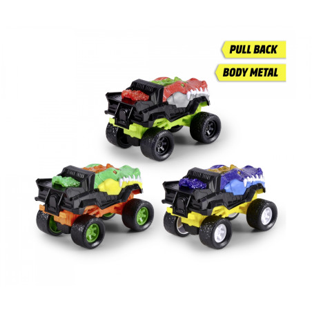 Simba Dickie Toys Metal Monster Gator – 3 sort. Krokodil-Monstertrucks mit Rückziehmotor | Ab 3 Jahre