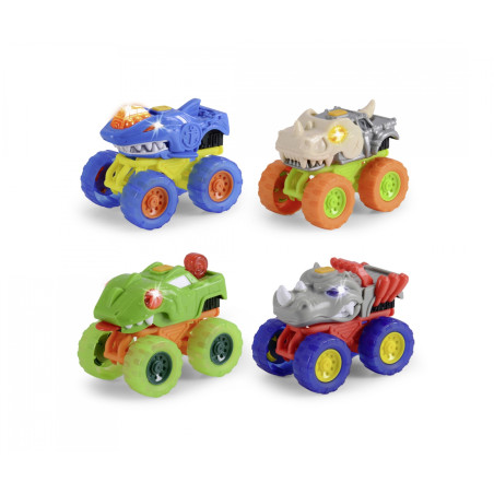 Dickie Toys Monster Squad Monstertruck: Freilauf, Licht & Sound (sortiert) für Kinder ab 3 J.