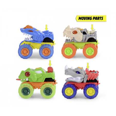 Dickie Toys Monster Squad Monstertruck: Freilauf, Licht & Sound (sortiert) für Kinder ab 3 J.