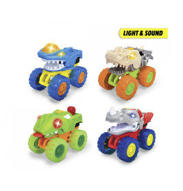 Dickie Toys Monster Squad Monstertruck: Freilauf, Licht & Sound (sortiert) für Kinder ab 3 J.