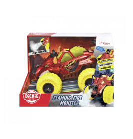 Dickie Toys Flaming Fire Monster Truck | Mit Wasserdampf, Licht & Sound | 25cm | Ab 3 Jahre
