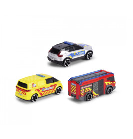 Dickie Toys SOS Team Set – 3 Einsatzfahrzeuge: Krankenwagen, Feuerwehr, Polizei | Ab 3 Jahre