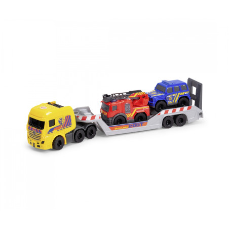 Dickie Toys Micro Rescue Truck – 3-in-1 Daimler mit Polizei & Feuerwehr-Autos (ab 3 Jahren)