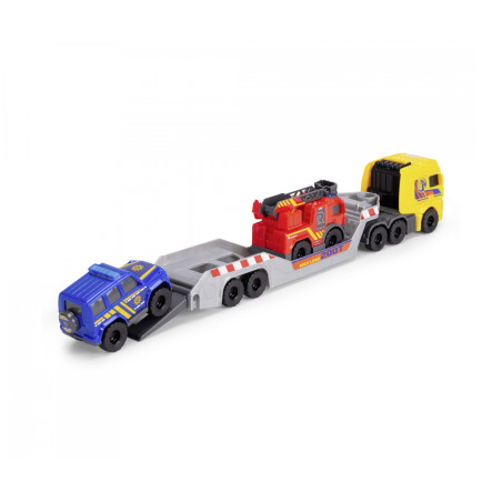 Dickie Toys Micro Rescue Truck – 3-in-1 Daimler mit Polizei & Feuerwehr-Autos (ab 3 Jahren)