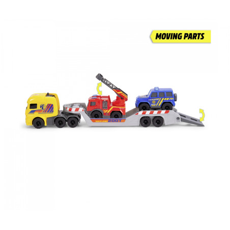 Dickie Toys Micro Rescue Truck – 3-in-1 Daimler mit Polizei & Feuerwehr-Autos (ab 3 Jahren)