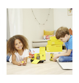 Dickie Toys DHL Delivery Set – Paketfahrzeug, Packstation & Zubehör – Ab 3 Jahren