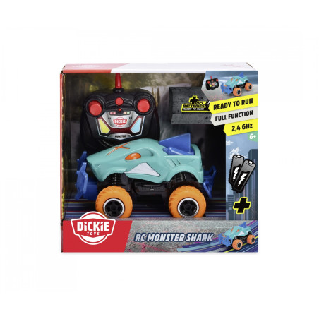 Dickie Toys RC Monster Shark – Ferngesteuerter Monstertruck, RTR