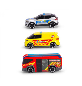 Dickie Toys S.O.S. Station Spielset – Feuerwehr, Polizei, Arzt mit Licht & Sound