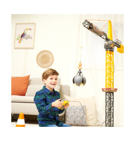 Dickie Toys Mighty Crane RC Spielzeugkran 110cm - 360° drehbar, Greifarm