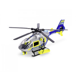 Dickie Police Helicopter mit Licht & Sound – Spielzeug-Hubschrauber für Rettungsmissionen ab 3 Jahre