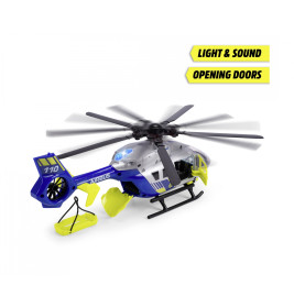 Dickie Police Helicopter mit Licht & Sound – Spielzeug-Hubschrauber für Rettungsmissionen ab 3 Jahre