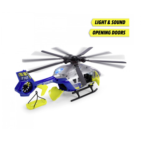 Dickie Police Helicopter mit Licht & Sound – Spielzeug-Hubschrauber für Rettungsmissionen ab 3 Jahre