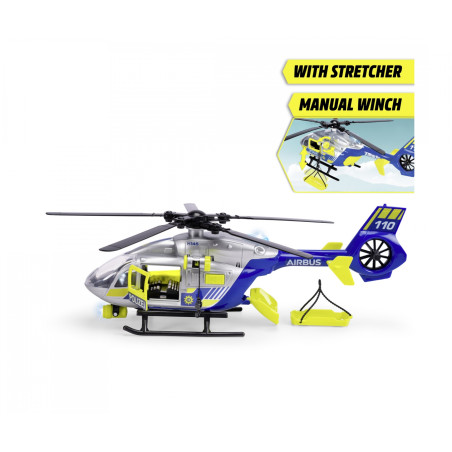 Dickie Police Helicopter mit Licht & Sound – Spielzeug-Hubschrauber für Rettungsmissionen ab 3 Jahre