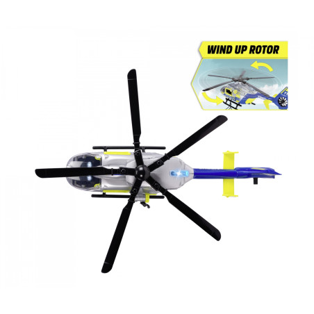 Dickie Police Helicopter mit Licht & Sound – Spielzeug-Hubschrauber für Rettungsmissionen ab 3 Jahre