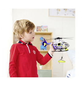 Dickie Police Helicopter mit Licht & Sound – Spielzeug-Hubschrauber für Rettungsmissionen ab 3 Jahre