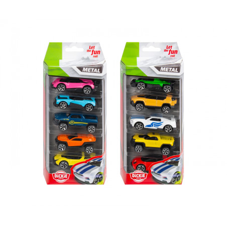 Dickie Toys Die-cast Vehicles 5er-Pack sortiert – Robuste Modellautos (203331001)