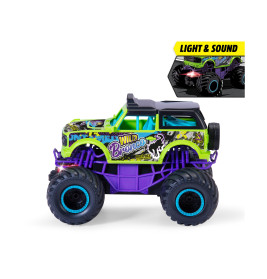Dickie Toys Wild Bronco Monstertruck – Grün/Lila, Freilauf, ab 3 Jahren
