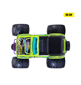 Dickie Toys Wild Bronco Monstertruck – Grün/Lila, Freilauf, ab 3 Jahren