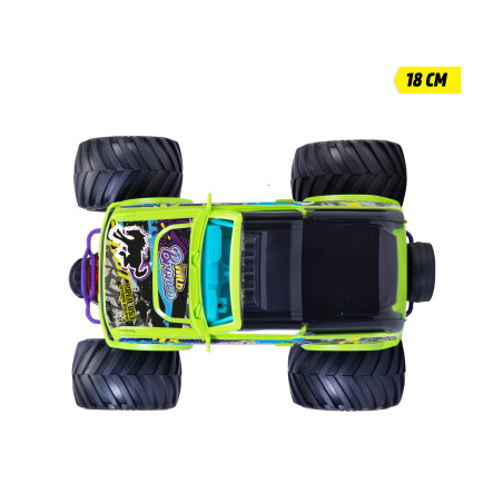 Dickie Toys Wild Bronco Monstertruck – Grün/Lila, Freilauf, ab 3 Jahren