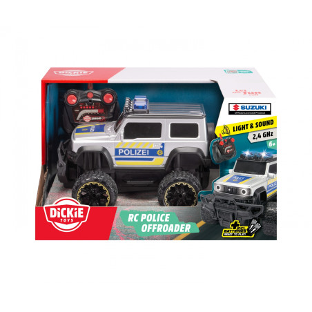 Dickie Toys RC Suzuki Jimny Police 1:16 – Ferngesteuertes Polizeiauto mit Licht & Sound