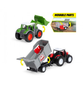 Majorette Farm Set – 3er Set mit 2 Traktoren, Anhängern & Schaufellader – Baufahrzeuge Spielset ab 3 Jahren