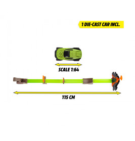 Dickie Toys Volcano Launcher Track Set – Feuerrote Rennbahn mit Vulkan-Action