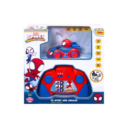 Dickie Toys RC Spidey Web-Crawler 1:50 – Ferngesteuertes Fahrzeug für Kinder | Spiderman Spielzeug