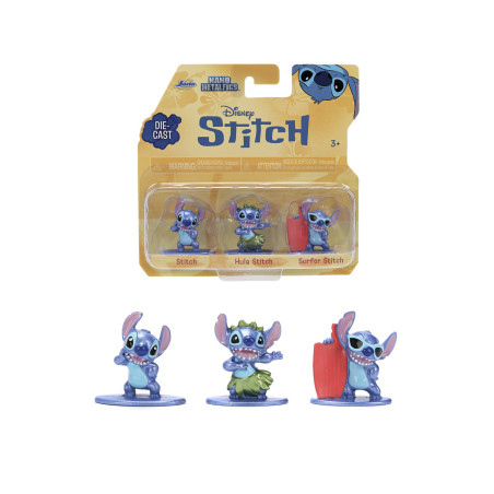 Dickie-Spielzeug Stitch Nano 3-Pack Sammelfiguren - Lilo & Stitch Die-Cast Figuren