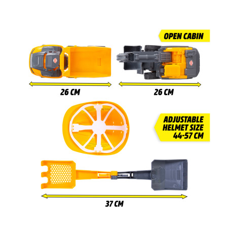 Dickie Toys Volvo Construction Playset – Baufahrzeuge & Helm für Kinder
