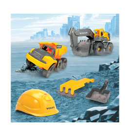 Dickie Toys Volvo Construction Playset – Baufahrzeuge & Helm für Kinder