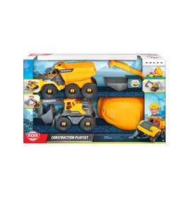 Dickie Toys Volvo Construction Playset – Baufahrzeuge & Helm für Kinder