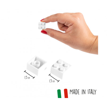 Simba Blox 100 weiße 4er Bausteine in Dose – Kompatibel mit bekannten Marken