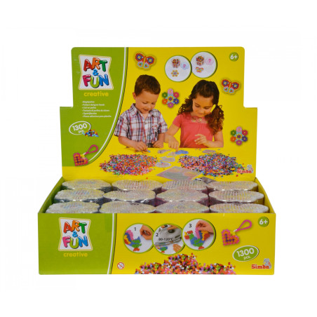 A&F Bügelperlen in Blumendose