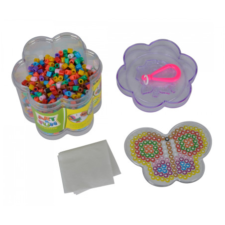 A&F Bügelperlen in Blumendose