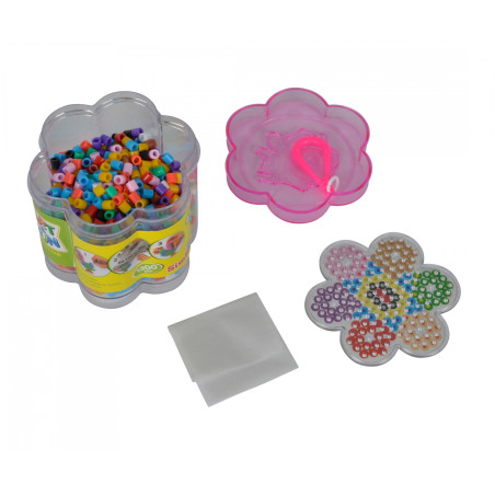 A&F Bügelperlen in Blumendose