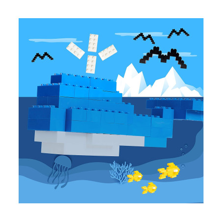 Blox Bausteine Eimer 300 8er Steine – Kompatibel mit bekannten Marken