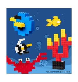 Blox Bausteine Eimer 300 8er Steine – Kompatibel mit bekannten Marken