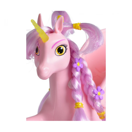 Mia and me Einhorn Kyara – Magisches Spielzeug mit beweglichen Flügeln & Bürste