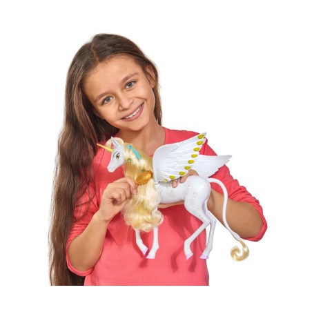 Simba Mia and me Einhorn Onchao – Mit beweglichen Flügeln, Bürste & Haarclips (ca. 25 cm) | Ab 3 Jahre